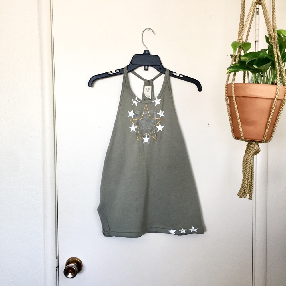 We The Free Free People Military Halter Tank